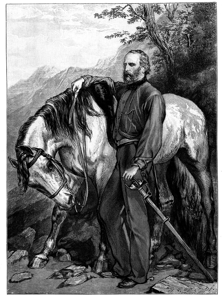 Giuseppe Garibaldi, italialainen patriootti ja Risorgimenton sotilas, 1900 tekijältä Unbekannt