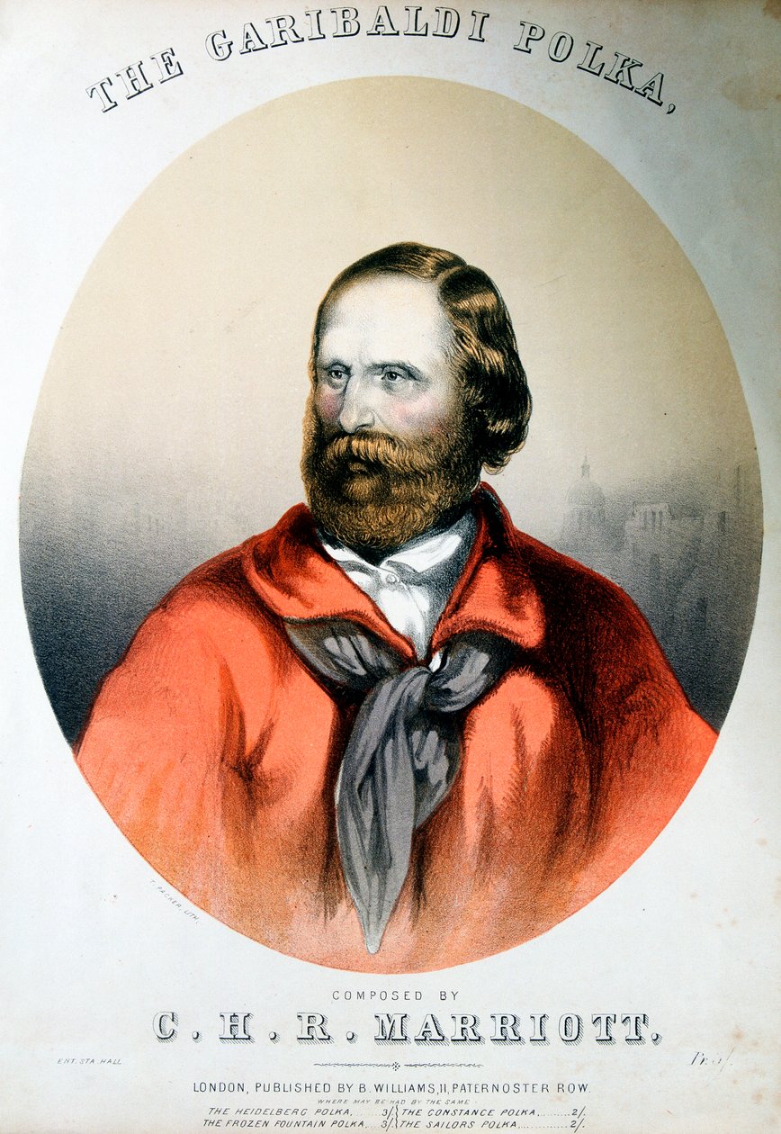 Giuseppe Garibaldi, italialainen patriootti, v. 1864 tekijältä Unbekannt
