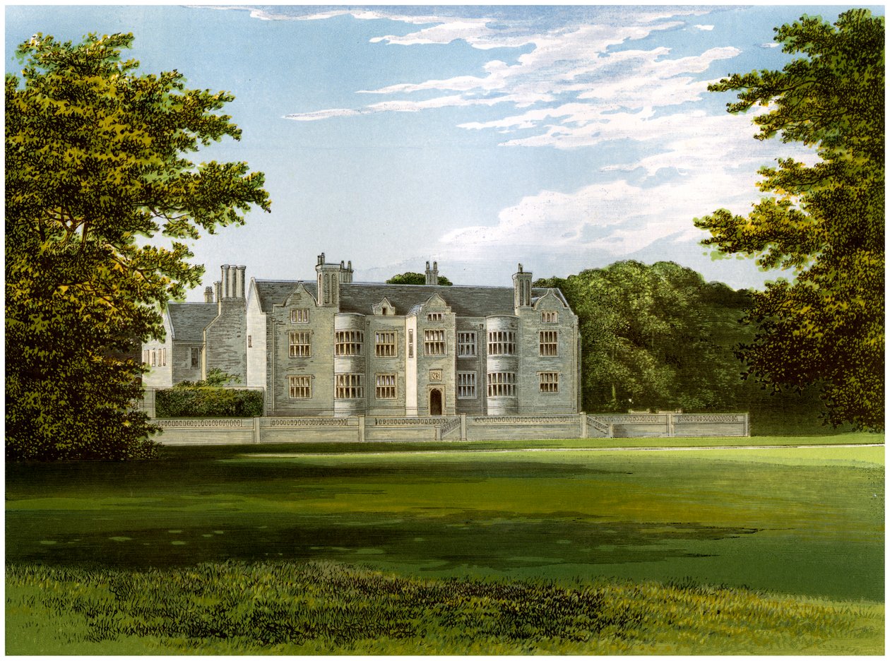 Glynde Place, Sussex, varakreivi Hampdenin koti, vuodelta 1880 tekijältä Unbekannt