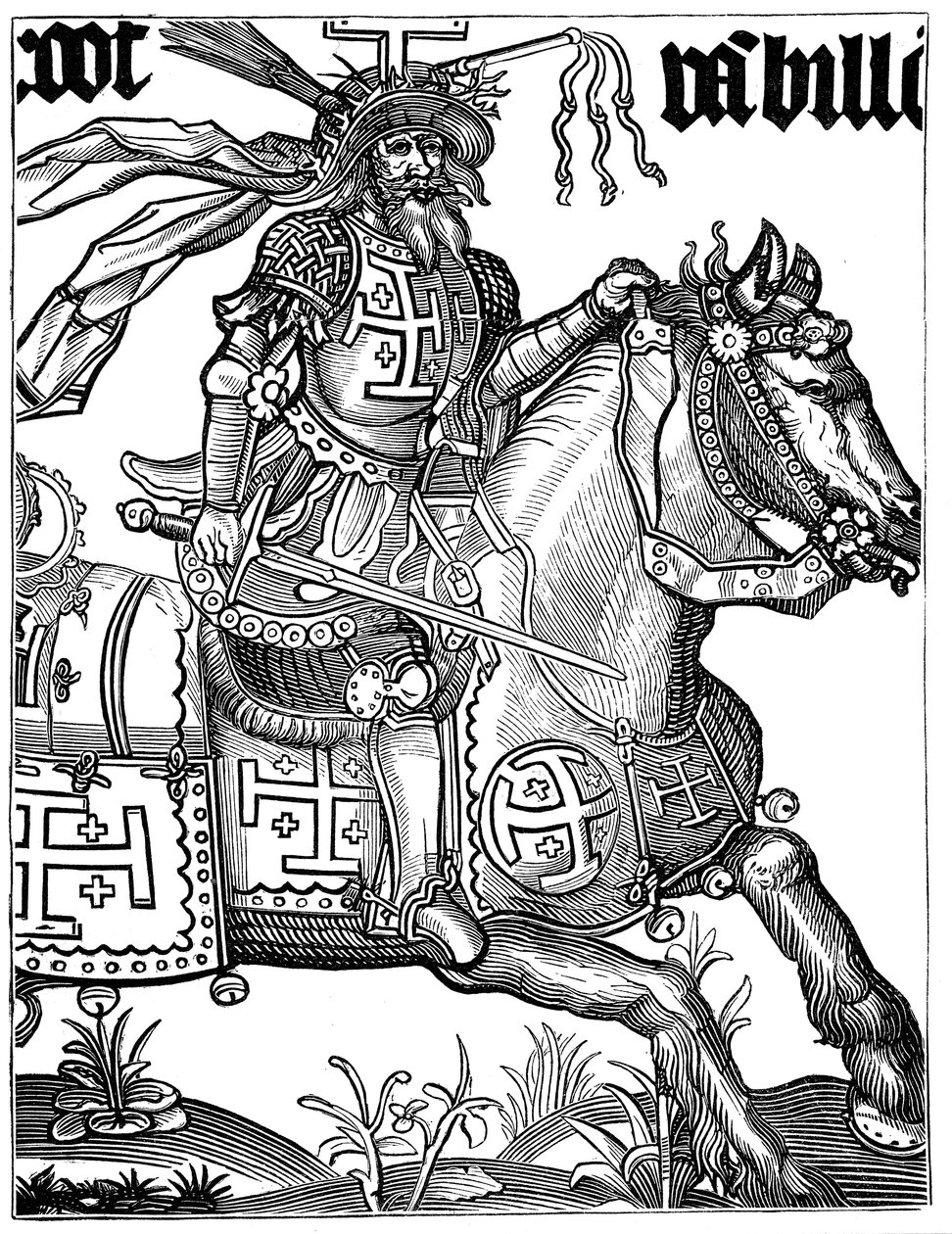 Godfrey of Bouillon, 1000-luvun ranskalainen ristiretkeläinen, 1400-luku tekijältä Unbekannt