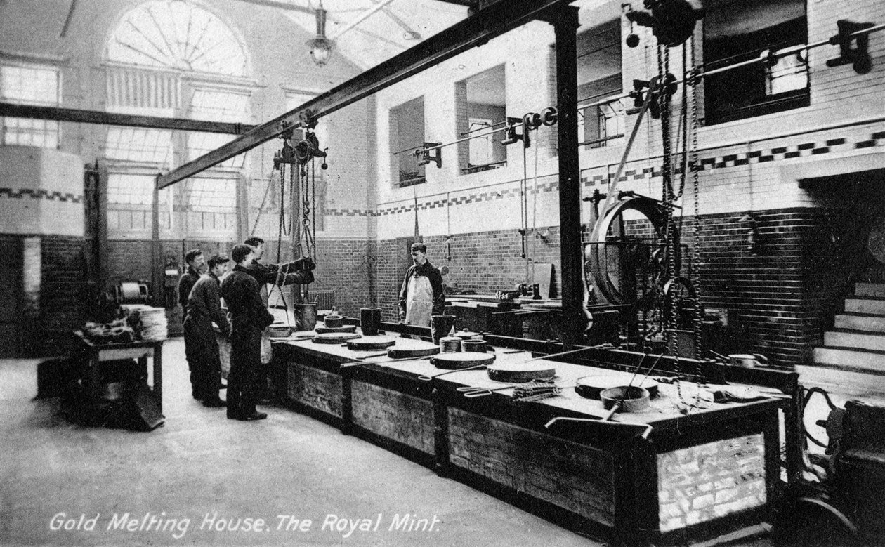 Gold Melting House, Royal Mint, Tower Hill, Lontoo, 1900-luvun alku tekijältä Unbekannt