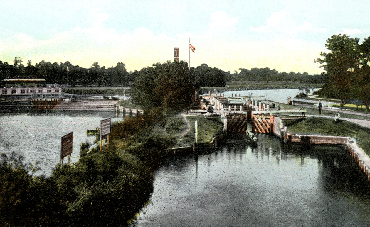 Goring Lock, Oxfordshire, 1900-luku tekijältä Unbekannt