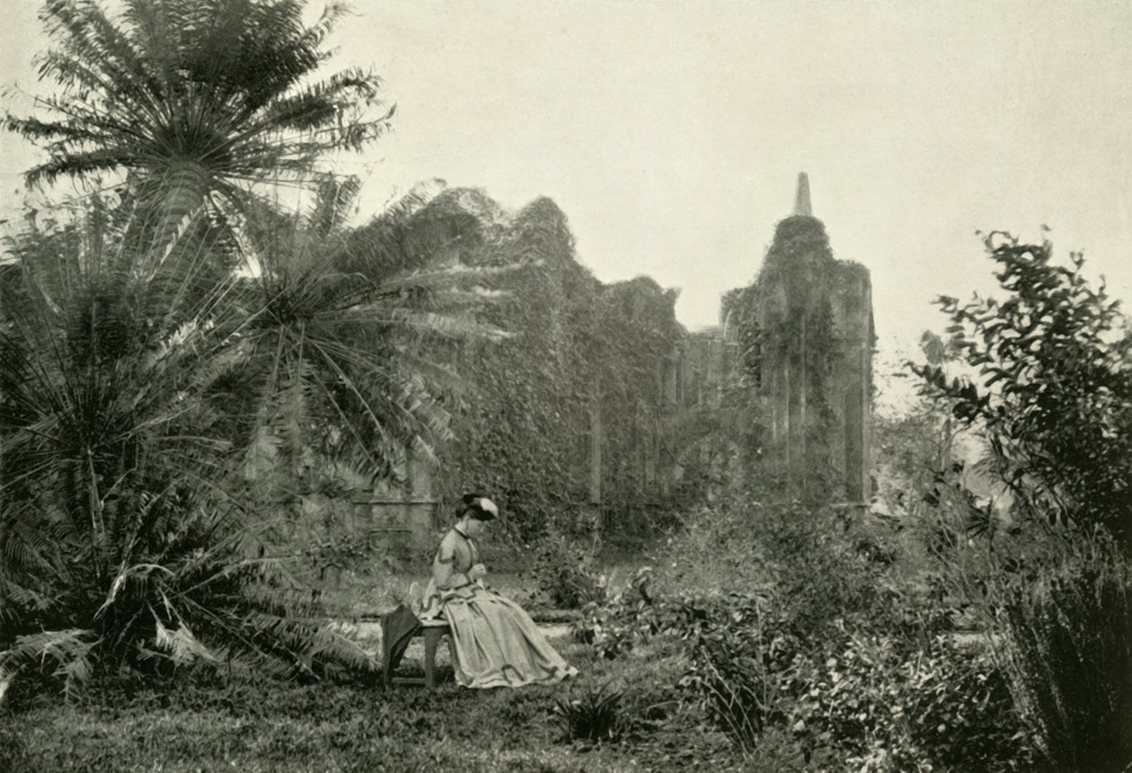 Goottilainen raunio Barrackpore Gardenissa, c1870, 1925. tekijältä Unbekannt