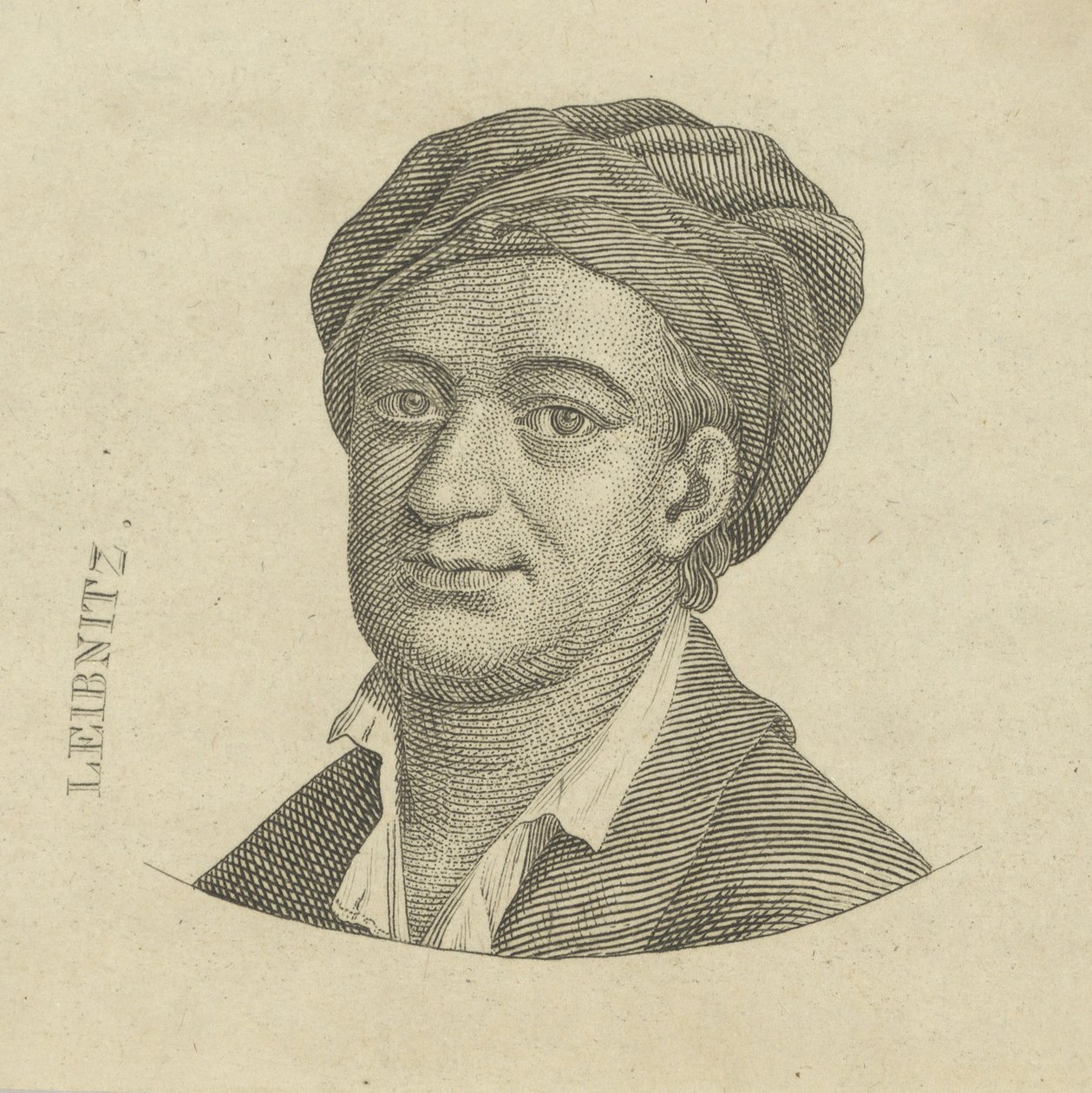 Gottfried Wilhelm Leibniz 1646-1716, n. 1790. tekijältä Unbekannt