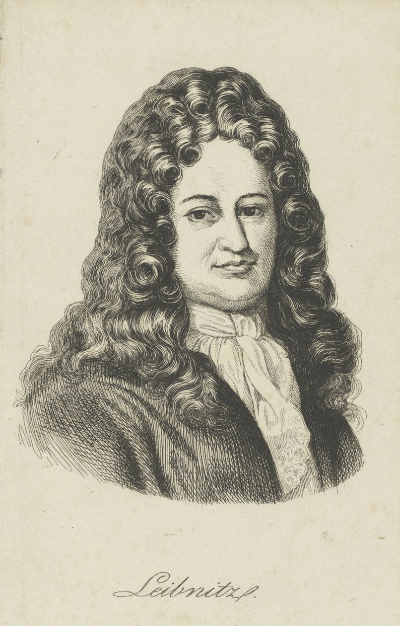 Gottfried Wilhelm Leibniz 1646-1716, n. 1800. tekijältä Unbekannt