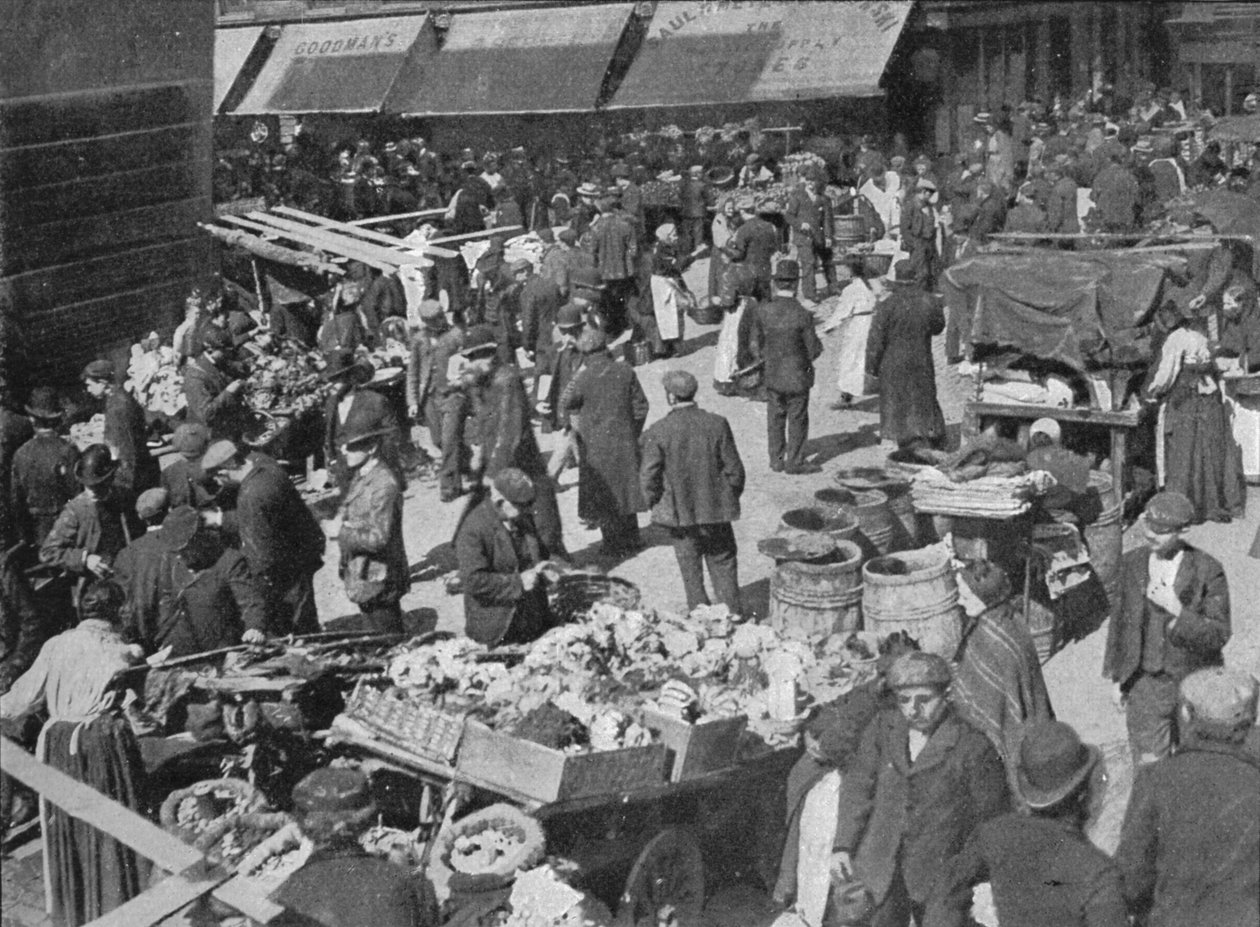 Goulston Street sunnuntaiaamuna, Lontoo, c1901 1901 tekijältä Unbekannt