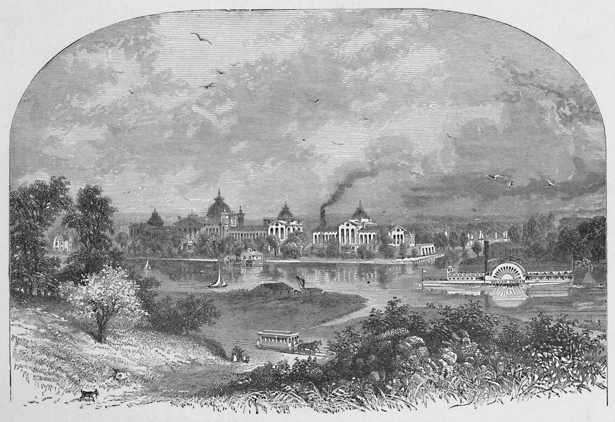 Hallitusrakennukset Wards Islandilla, 1883 tekijältä Unbekannt