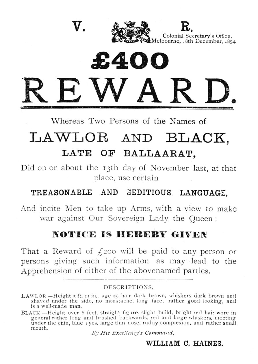 Hallituksen ilmoitus – Lawlorille ja Blackille, c1854, 1902 tekijältä Unbekannt
