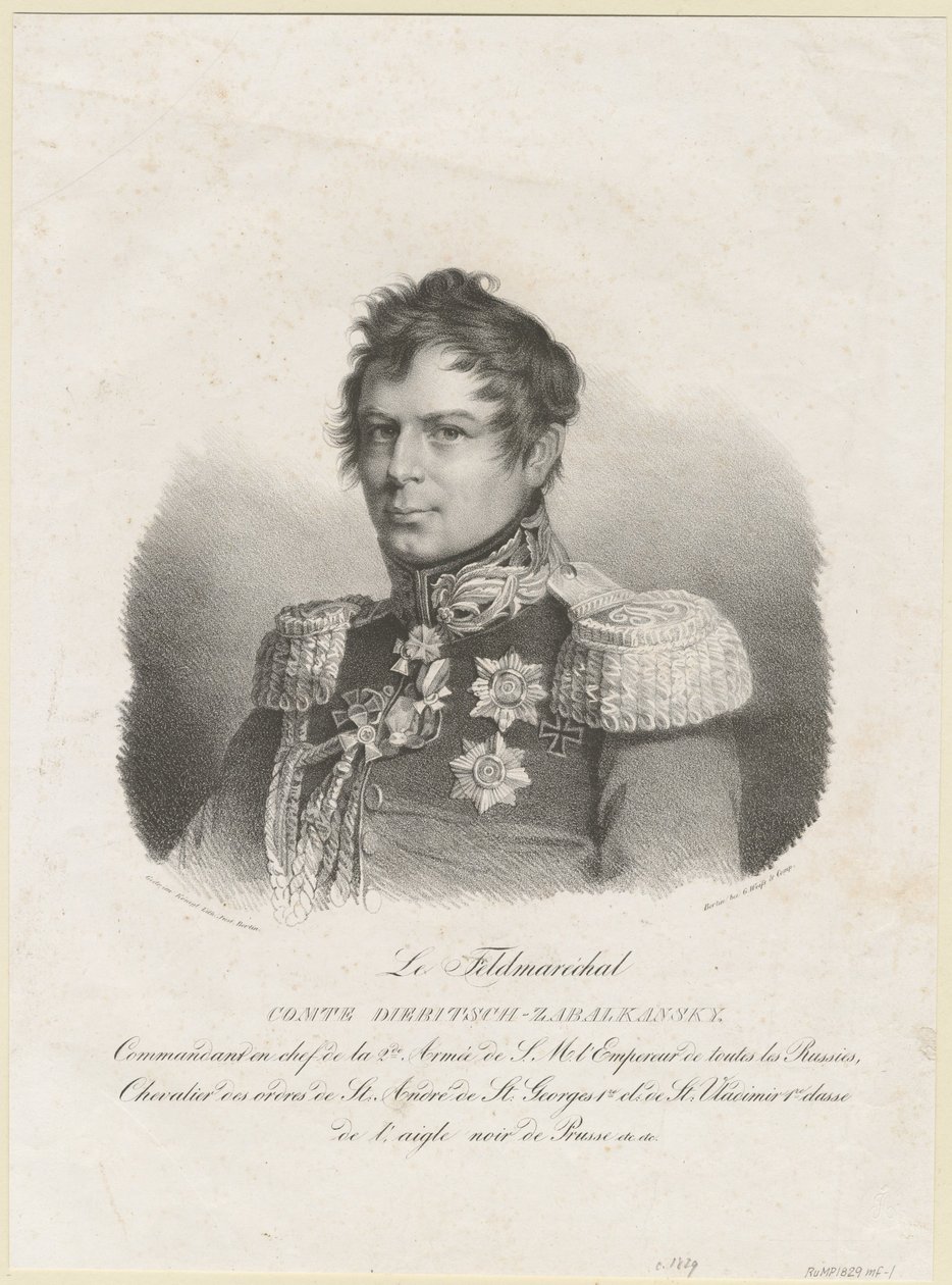 Kreivi Ivan Ivanovich Dibich-Zabalkansky, 1829 tekijältä Unbekannt
