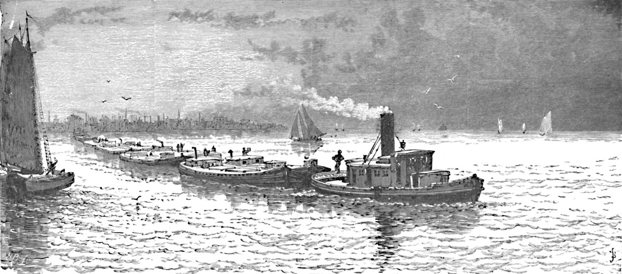 Vilja-alukset lähtevät Chicagosta, 1883 tekijältä Unbekannt
