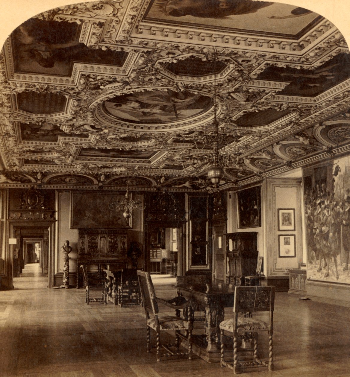 Grand Dining Hall, Frederiksborgin linna, Tanska, 1897. tekijältä Unbekannt