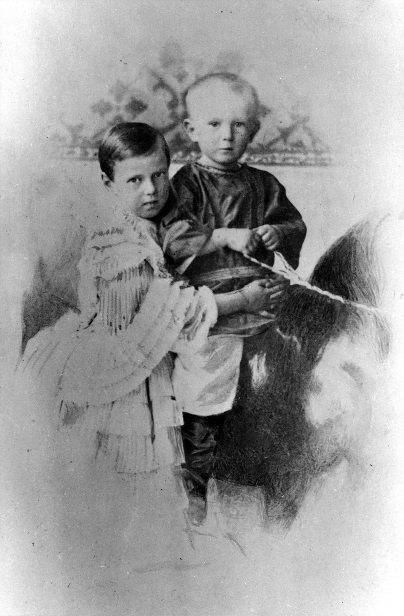 Suurherttuatar Maria Aleksandrovna ja Venäjän suurherttua Sergei Aleksandrovitš, 1860-c1862 tekijältä Unbekannt
