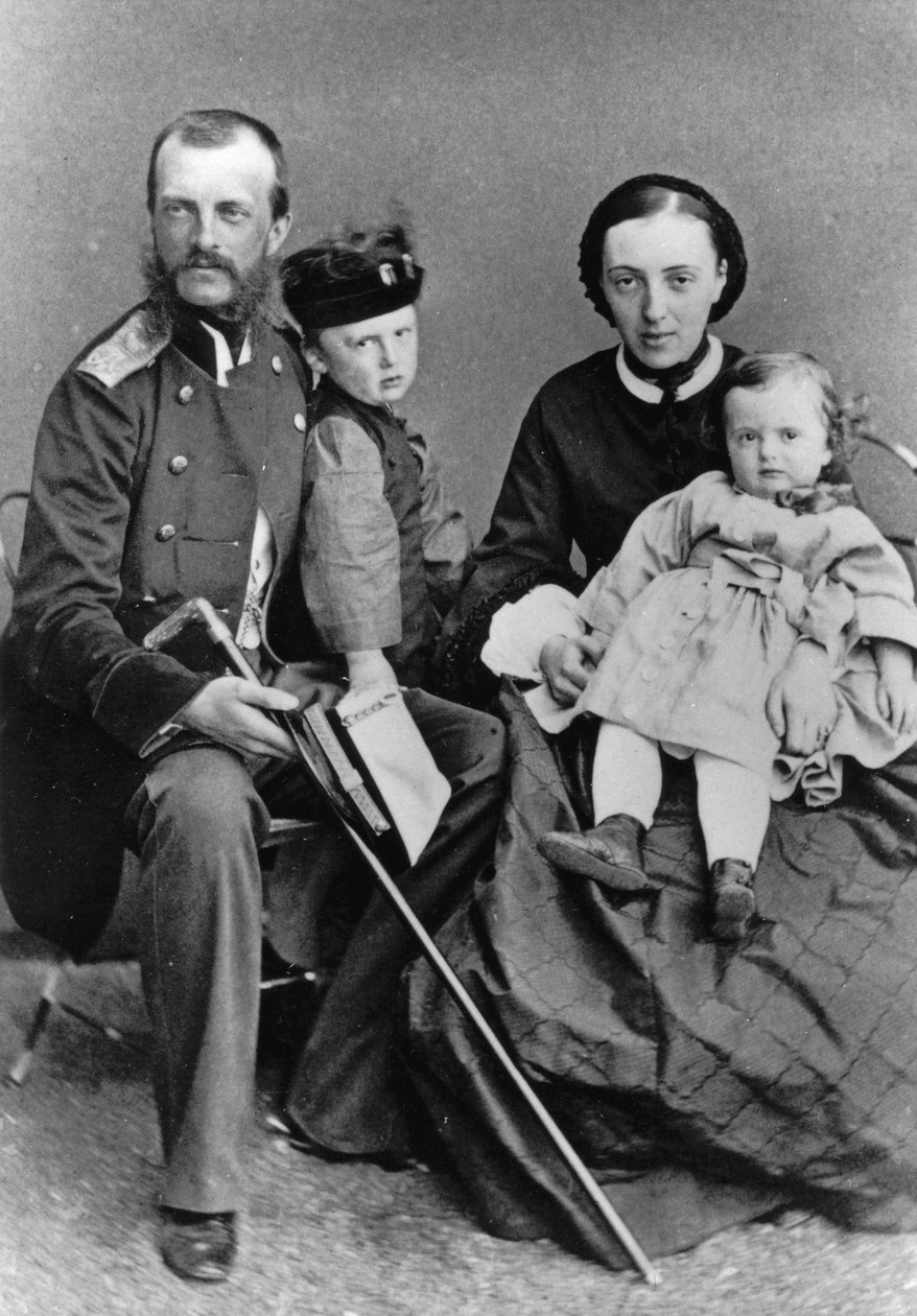 Venäjän suurherttua Mikael Nikolajevitš perheineen, c1862-c1862 tekijältä Unbekannt