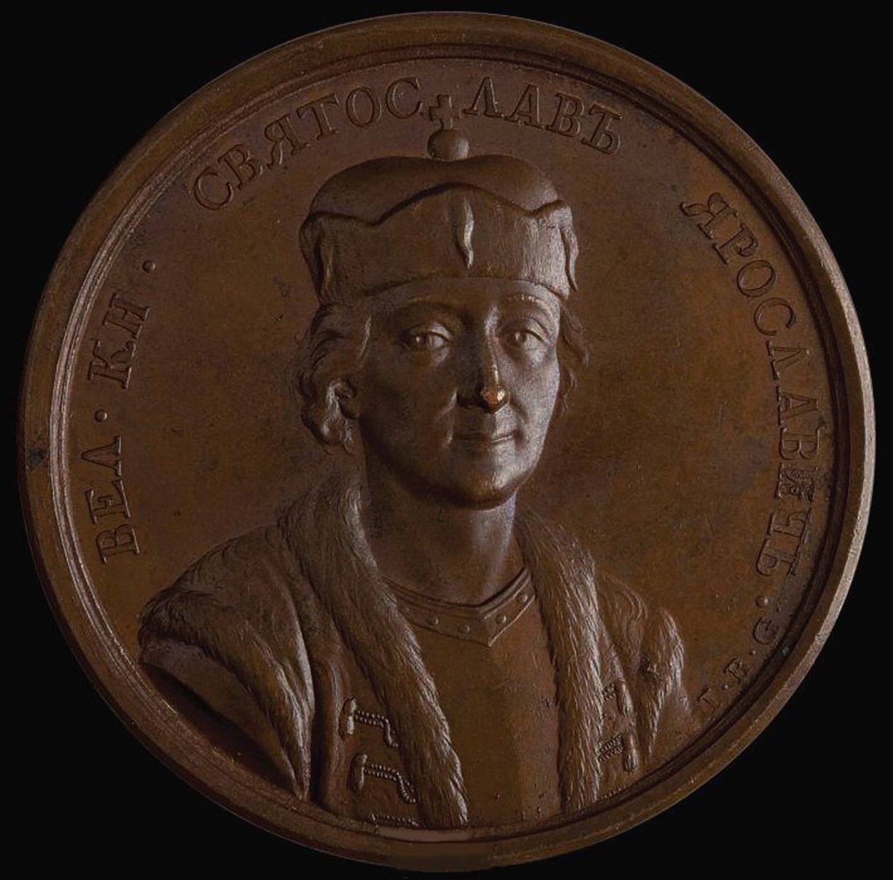 Kiovan suurprinssi Svjatoslav II historiallisesta mitalisarjasta, 1770-luku tekijältä Unbekannt