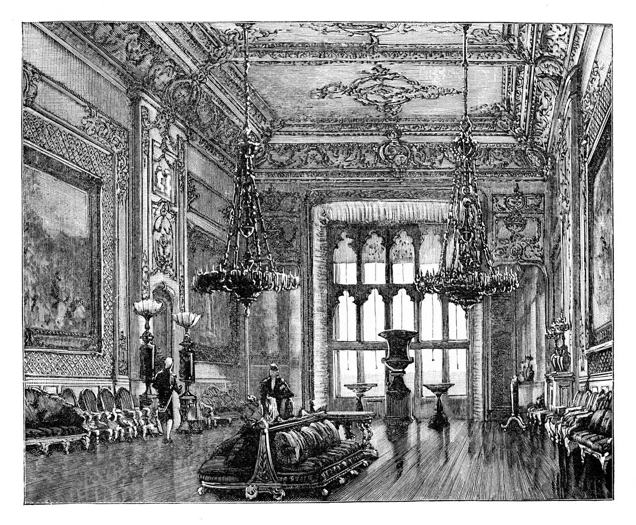 Suuri vastaanottohuone, Windsorin linna, 1888 tekijältä Unbekannt