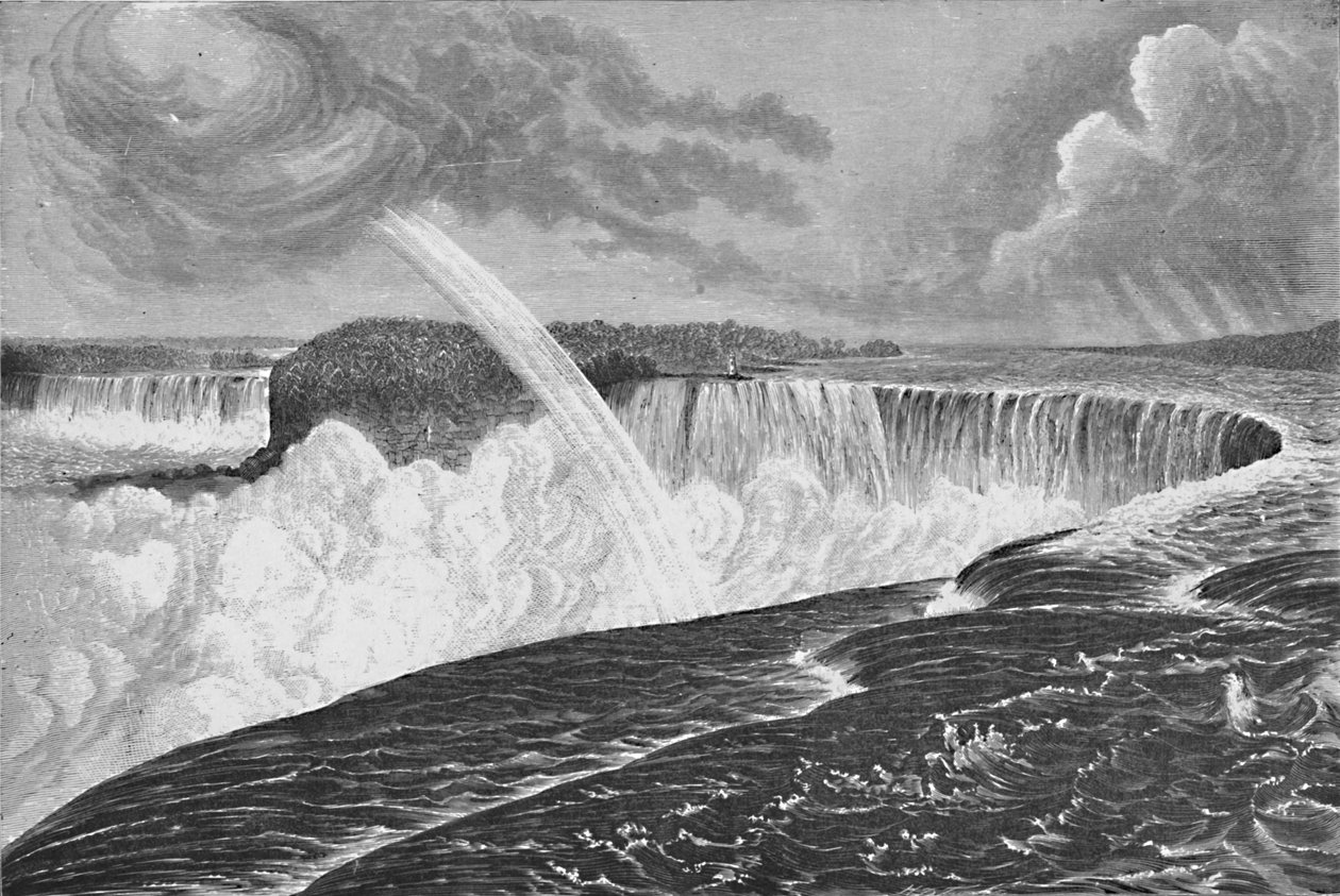 Upea näkymä Horseshoe Canadian and American Fallsille, 1883 tekijältä Unbekannt