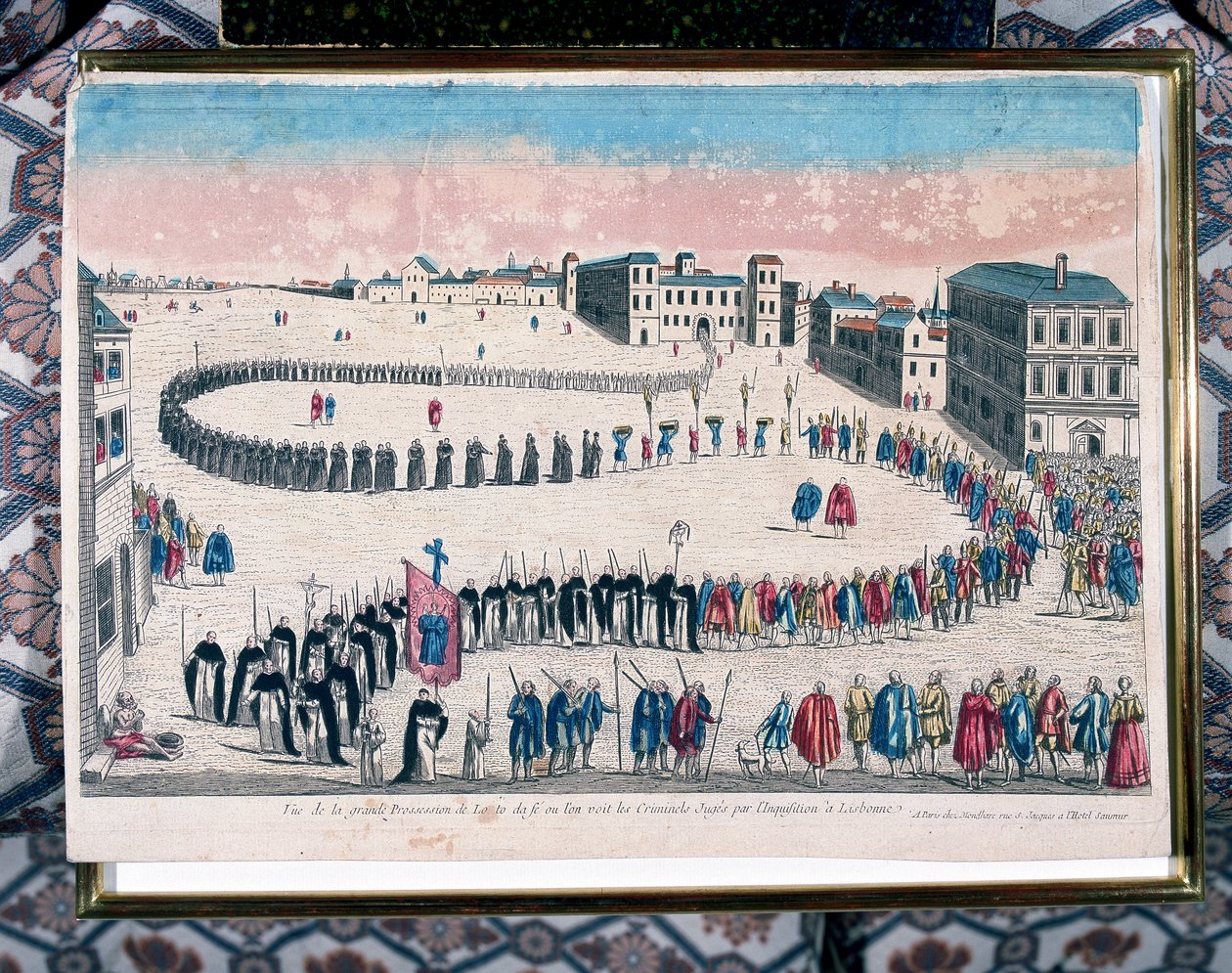 Lissabonin inkvisition tuomitsemien rikollisten suuri kulkue, 1700-luku tekijältä Unbekannt