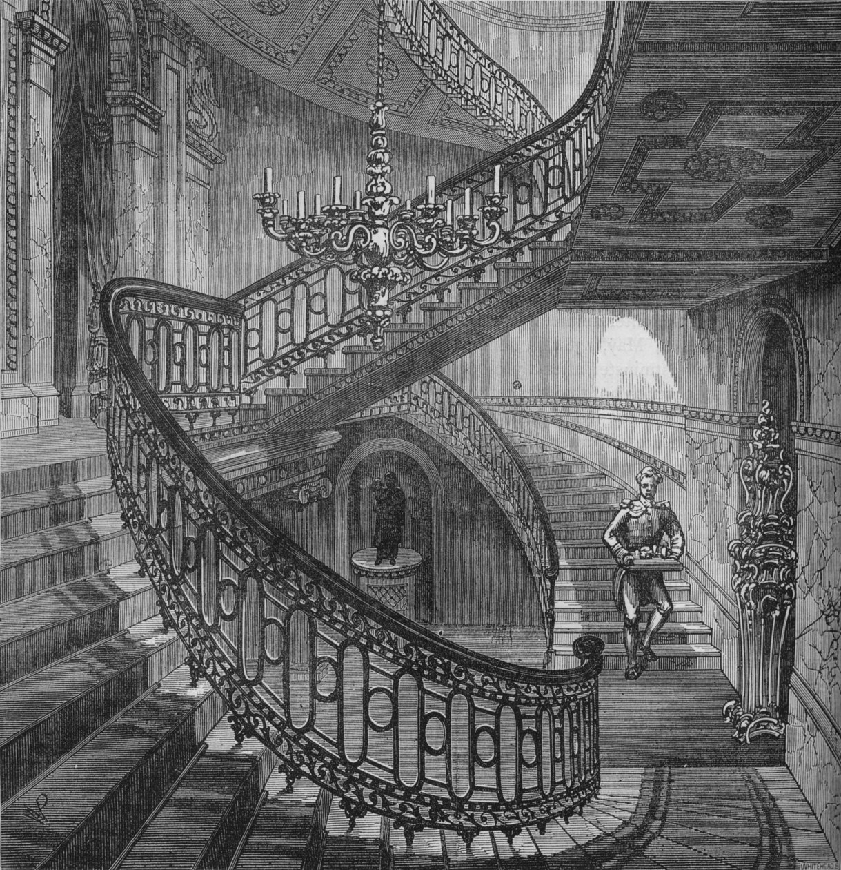 Suuret portaat Carlton Housessa, Westminsterissä, Lontoossa, c1820 1878 tekijältä Unbekannt