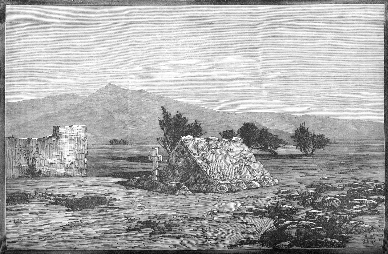 Majuri Blackwoodin ja kuudennenkymmenennen kuudennen rykmentin miesten haudat, Maiwand, c1880 tekijältä Unbekannt
