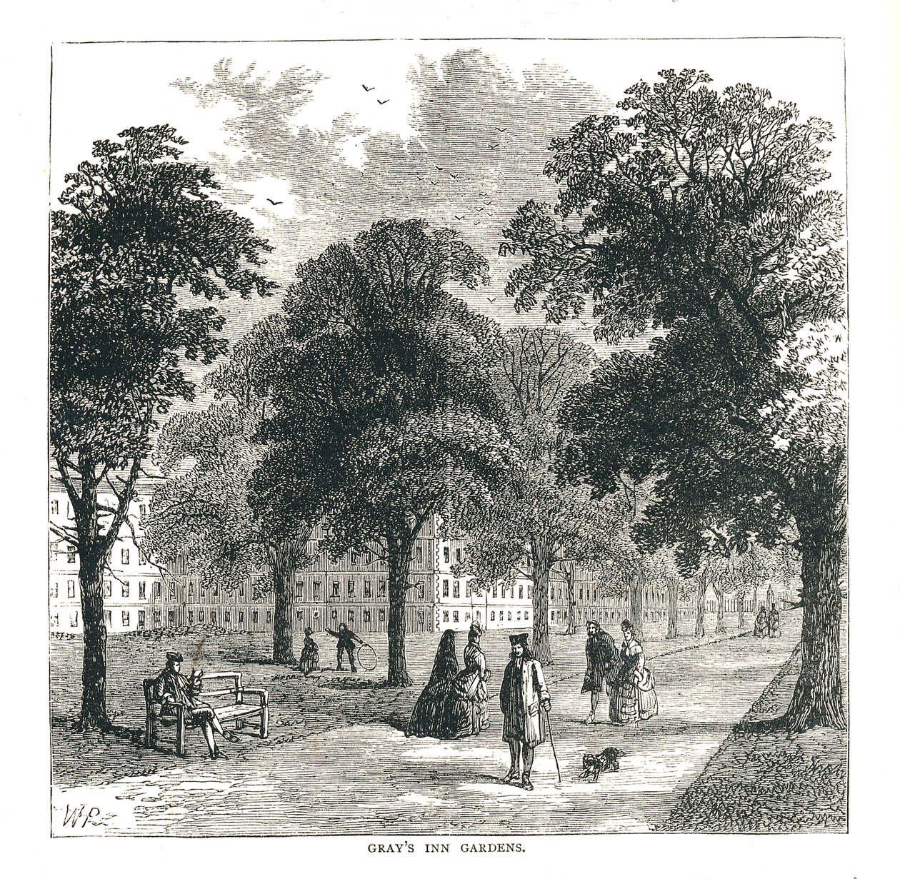 Grays Inn Gardens, 1878 tekijältä Unbekannt
