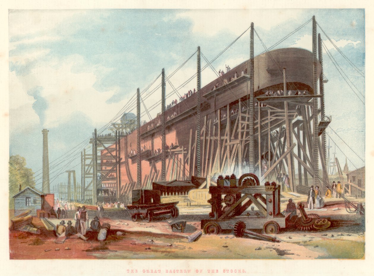 Great Eastern Millwallissa Thamesissa, 1857 tekijältä Unbekannt
