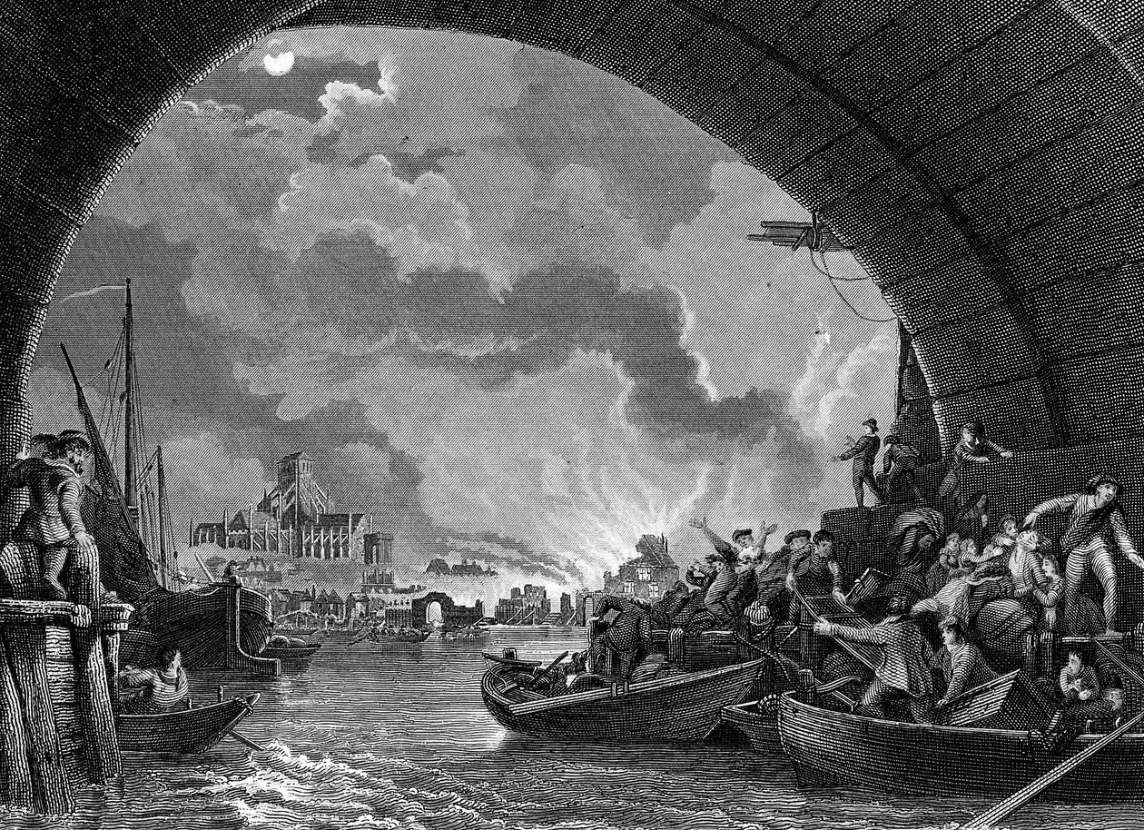 Lontoon suuri palo, 1666 1800-luku tekijältä Unbekannt