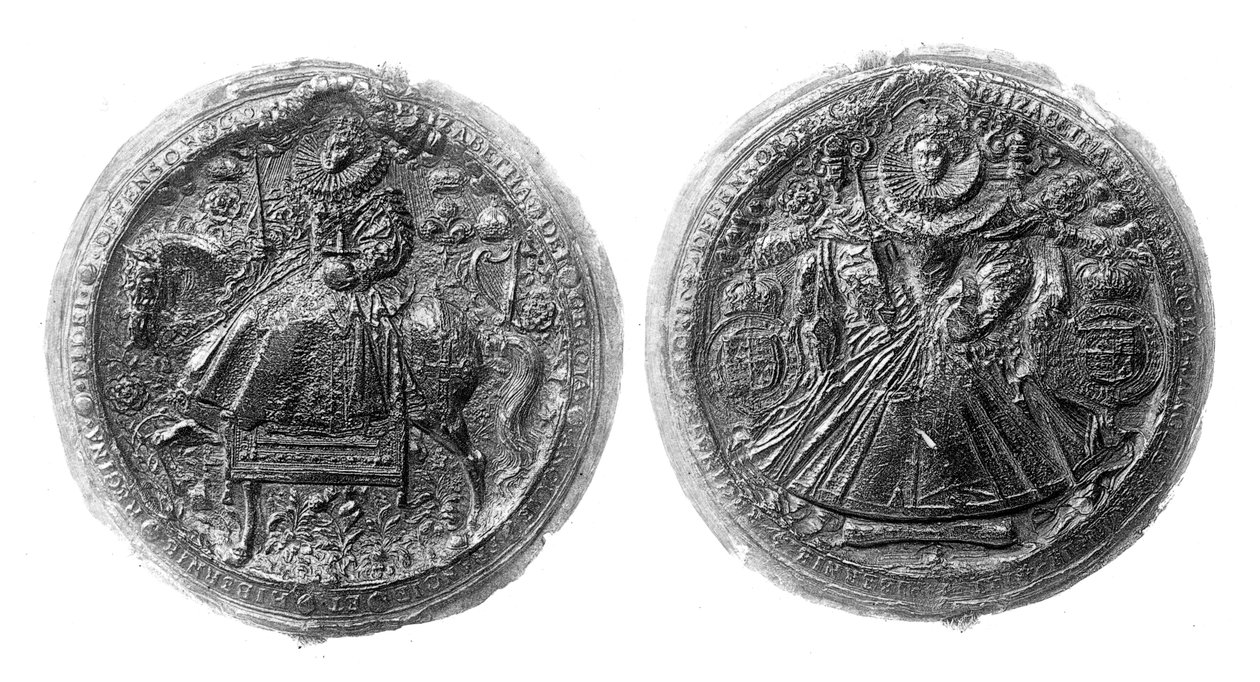 Kuningatar Elisabet I:n suuri sinetti, 1500-luku, 1896 tekijältä Unbekannt