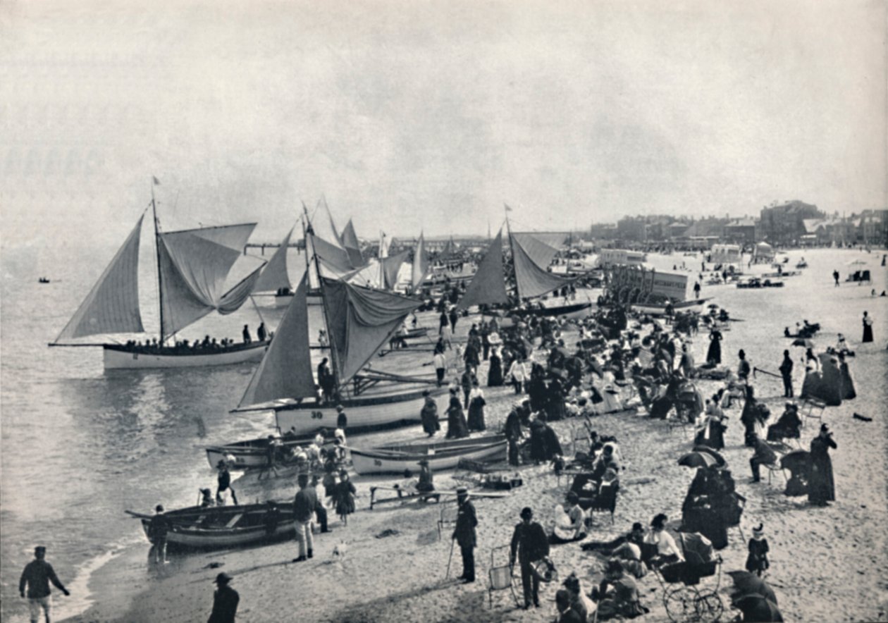 Great Yarmouth - Tyypillinen kohtaus rannalla, 1895 tekijältä Unbekannt