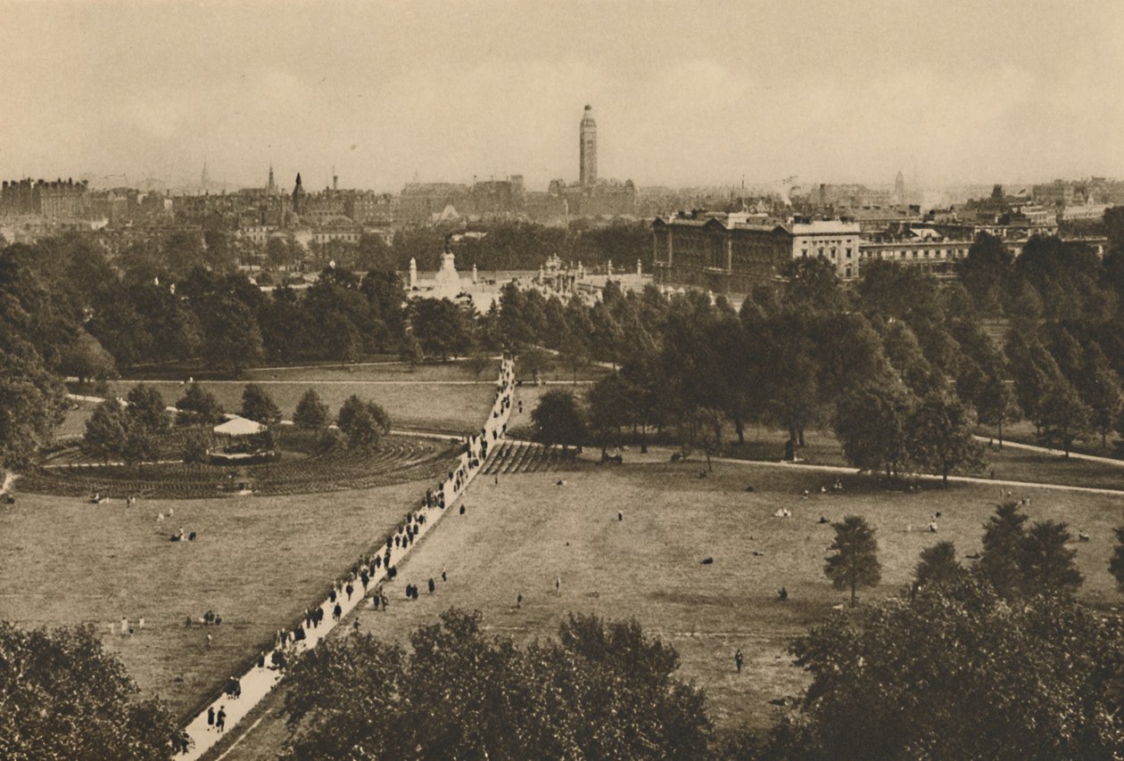 Green Park ja Westminster rakenteesta, joka on vallannut vanhan Devonshiren alueen, vuodelta 1935. tekijältä Unbekannt