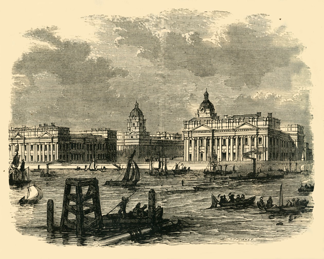 Greenwich Hospital, joelta, n. 1878. tekijältä Unbekannt