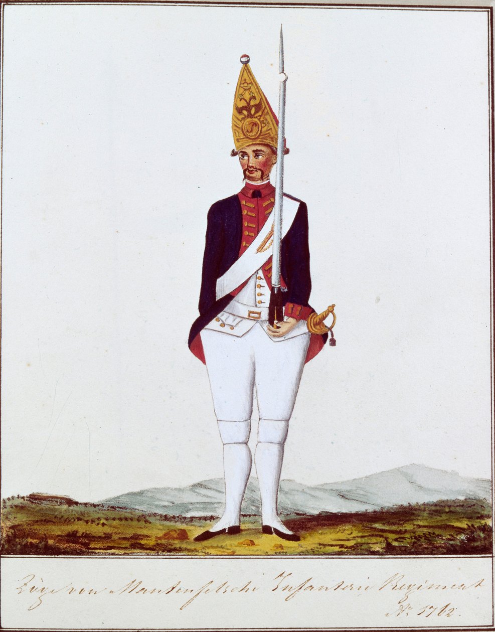 Zöge von Manteuffelin rykmentin kranaadieri, 1762 tekijältä Unbekannt