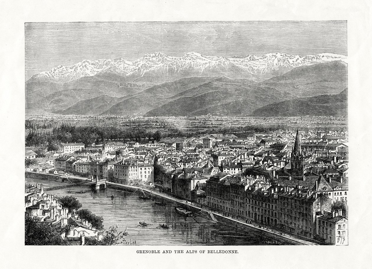 Grenoble ja Belledonnen Alpit, Ranska, 1879 tekijältä Unbekannt
