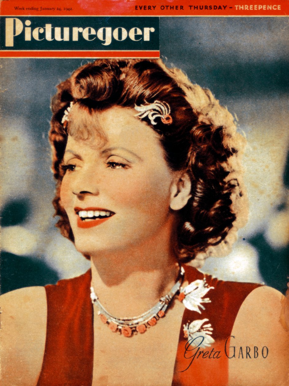 Greta Garbo 1905-1990, ruotsalaissyntyinen amerikkalainen näyttelijä, 1942 tekijältä Unbekannt