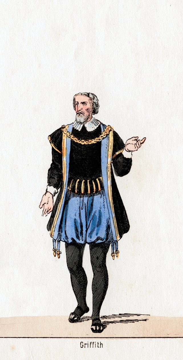 Griffith, pukusuunnittelu Shakespearen näytelmään, Henry VIII, 1800-luku tekijältä Unbekannt
