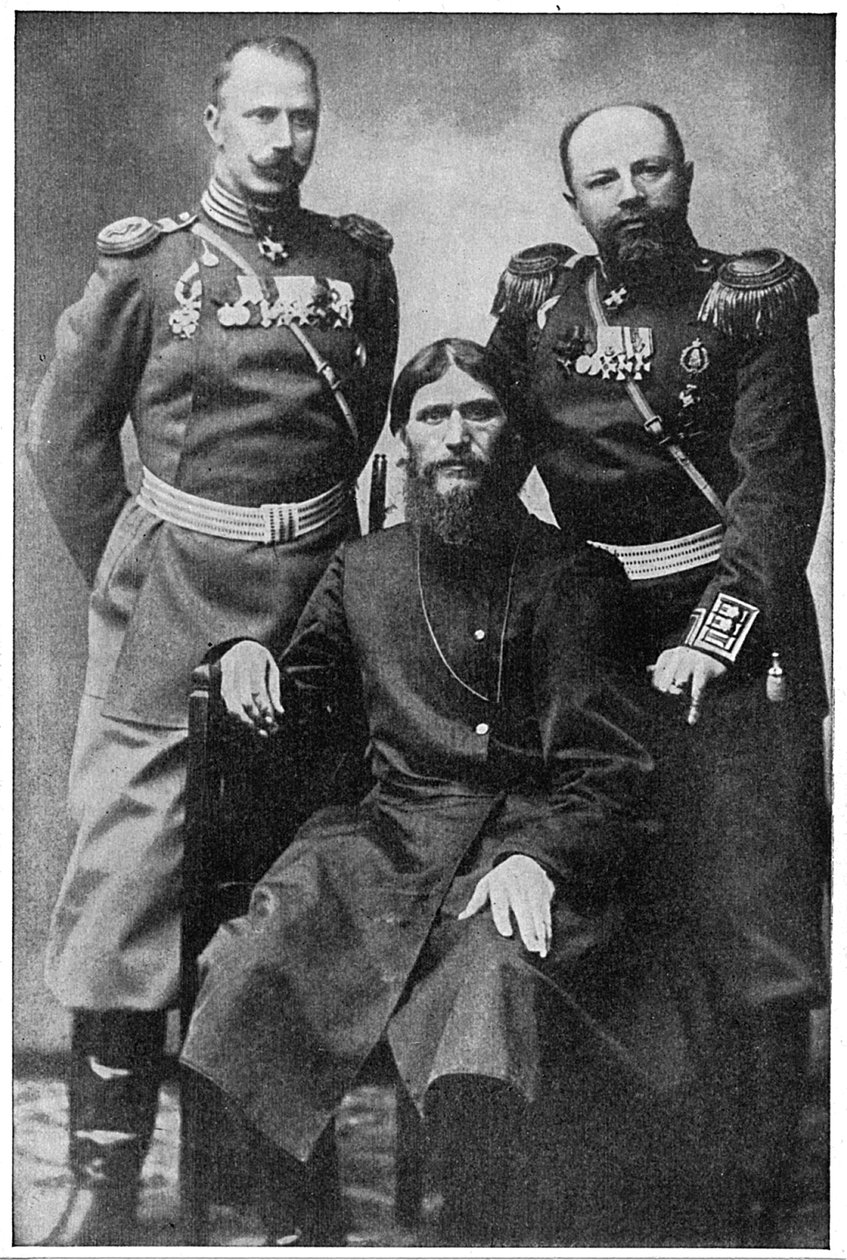 Grigori Efimovich Rasputin, venäläinen mystikko ja pyhä mies tekijältä Unbekannt