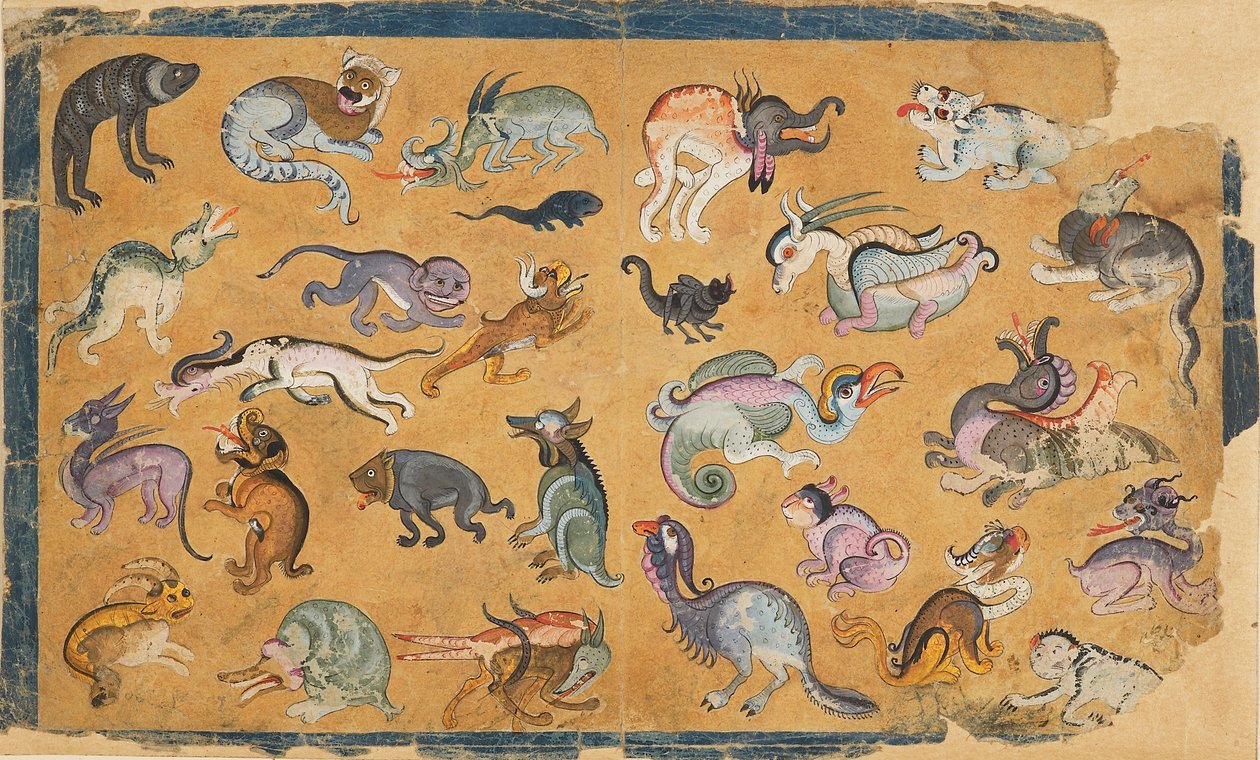 Groteski eläimet, 1700-1800-luku tekijältä Unbekannt