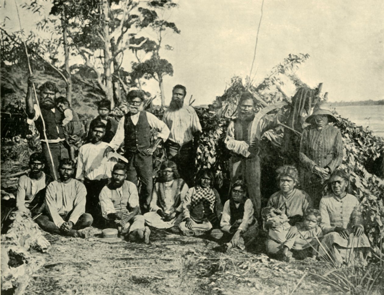 Aboriginaalien ryhmä, Lake Tyers, Victoria, Australia, 1901. tekijältä Unbekannt
