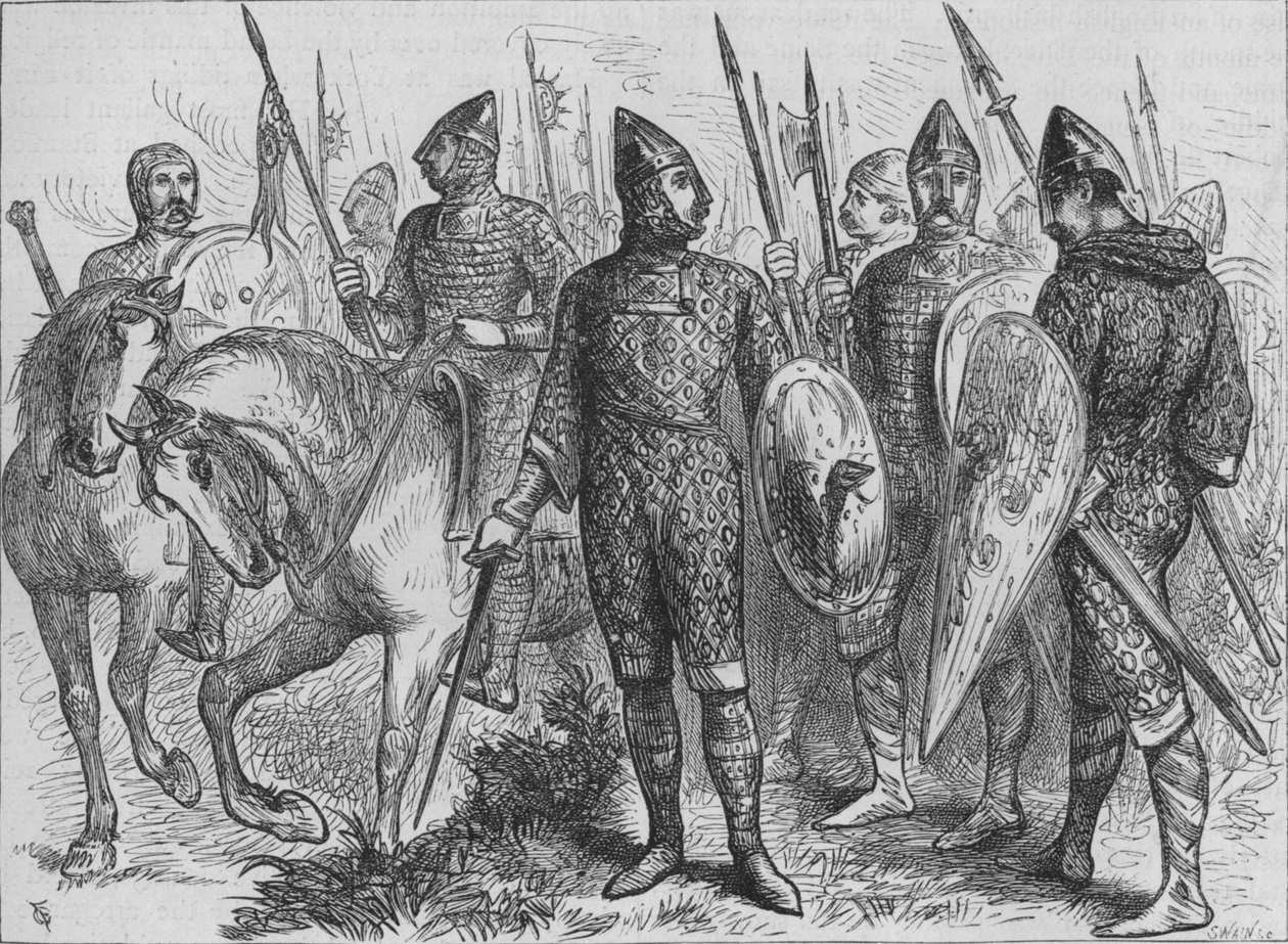 Norman Soldiers -ryhmä jKr 1066, c1880 tekijältä Unbekannt
