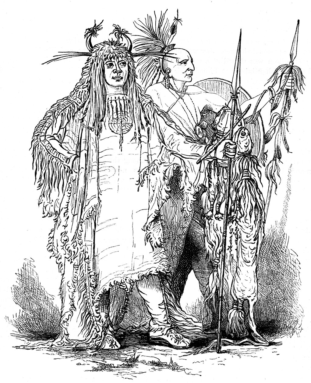 Ryhmä raja-intiaaneja, 1700-luvun lopulla 1880 tekijältä Unbekannt