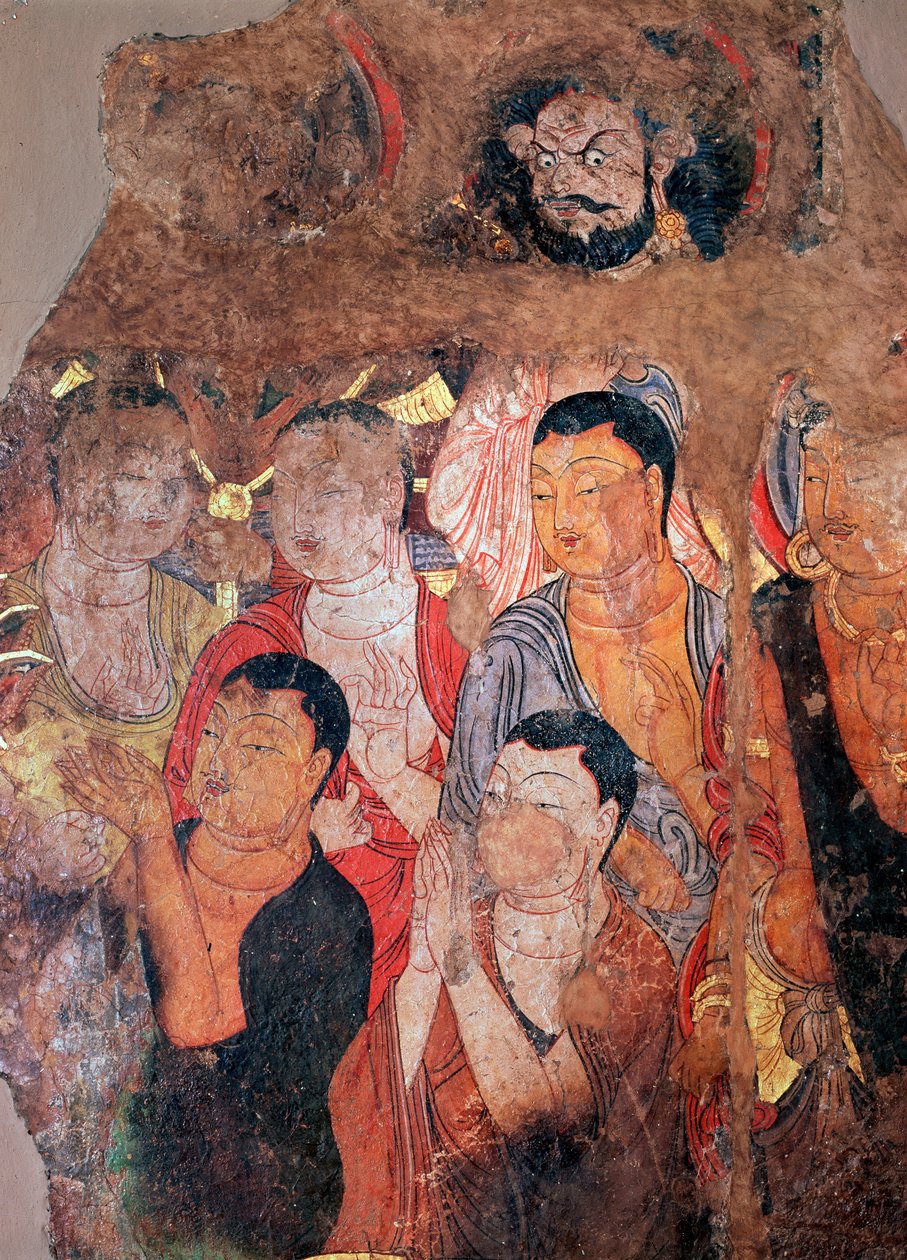 Munkkien ja bodhisattvojen ryhmä 9.-10. vuosisadalla tekijältä Unbekannt