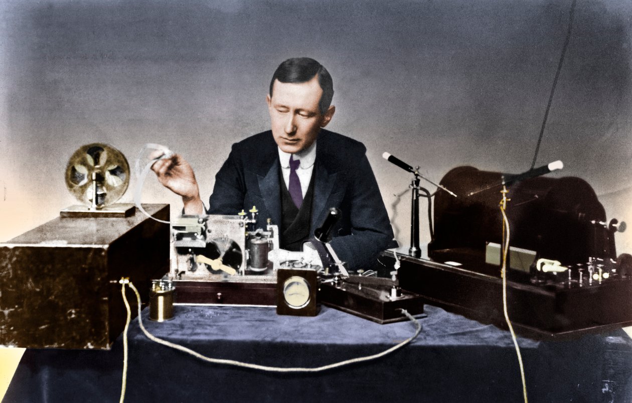 Guglielmo Marconi 1874-1937, italialainen fyysikko ja radiopioneeri tekijältä Unbekannt