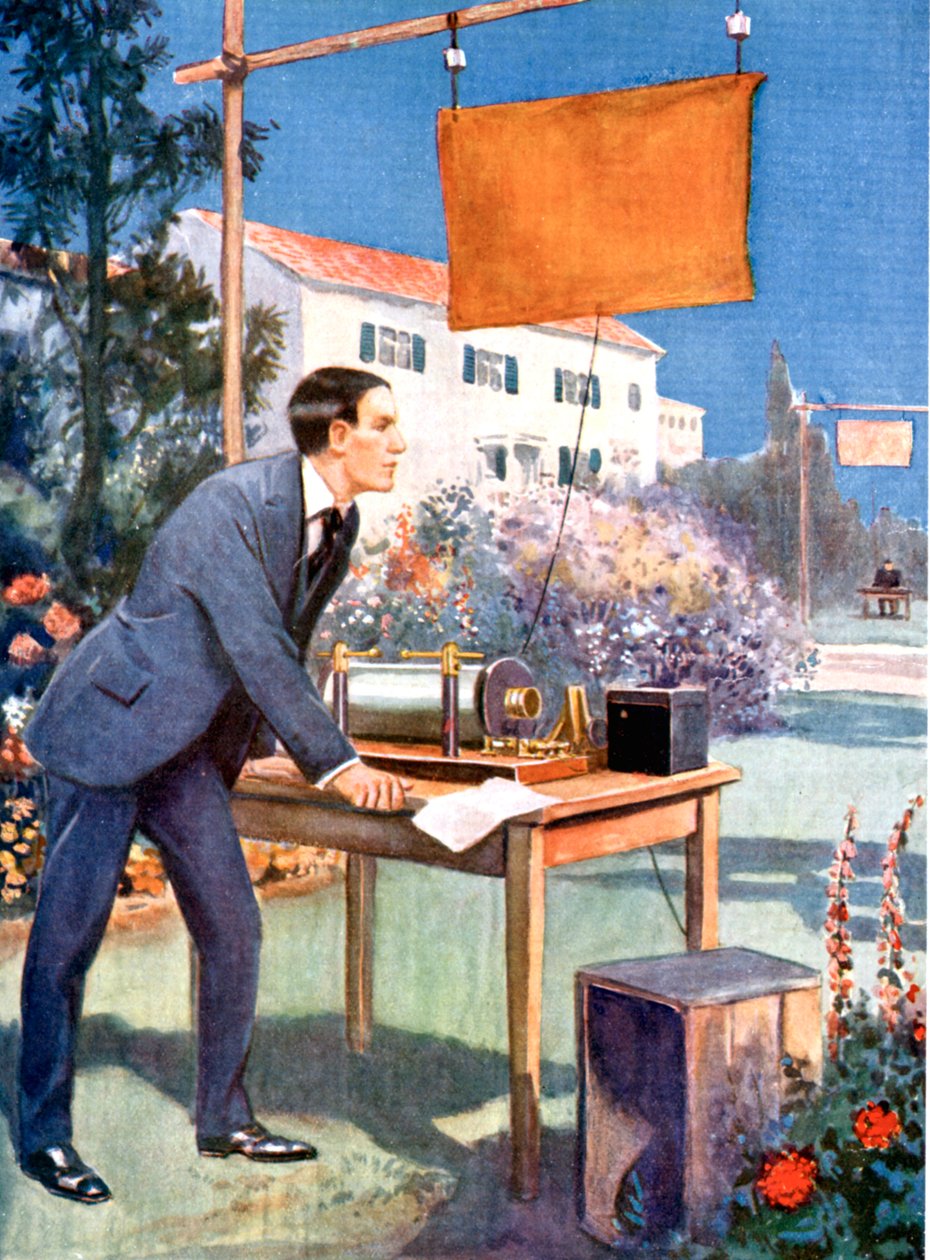Guglielmo Marconi 1874-1937, italialainen fyysikko ja radiopioneeri tekijältä Unbekannt
