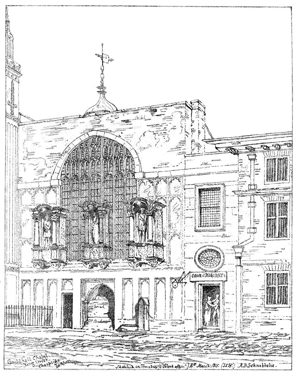 Guildhall Chapel, King Street, Cheapside, Lontoo, 1886 tekijältä Unbekannt