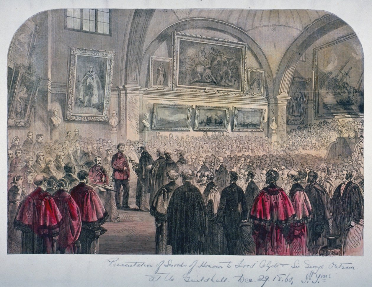 Guildhall Council Chamber, Lontoon kaupunki, 1861 tekijältä Unbekannt