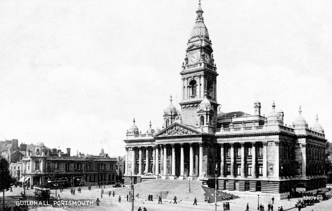 Guildhall, Portsmouth, Hampshire, 1900-luvun alku tekijältä Unbekannt