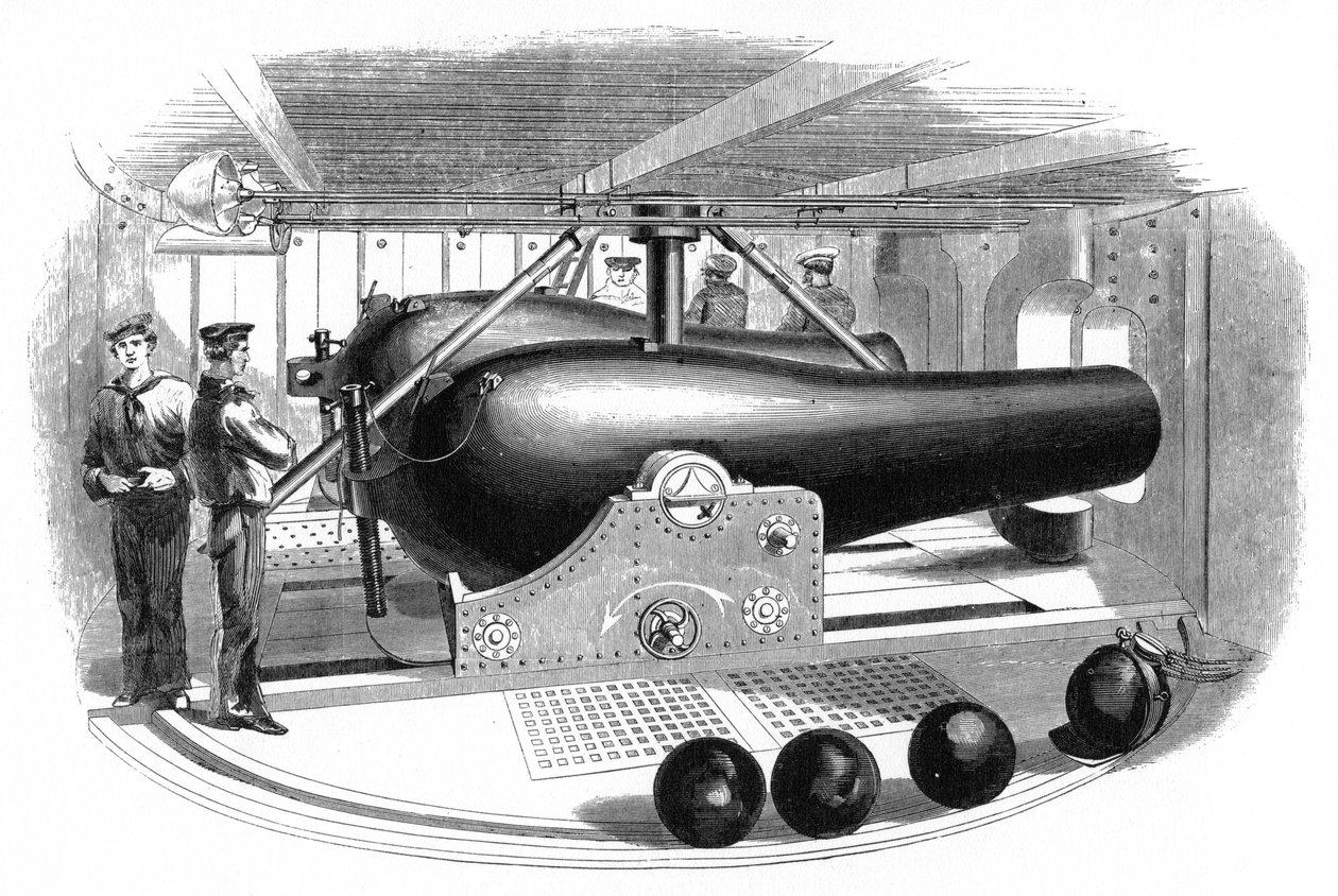 Tykkitorni USS Passaicissa, 1860-luku tekijältä Unbekannt