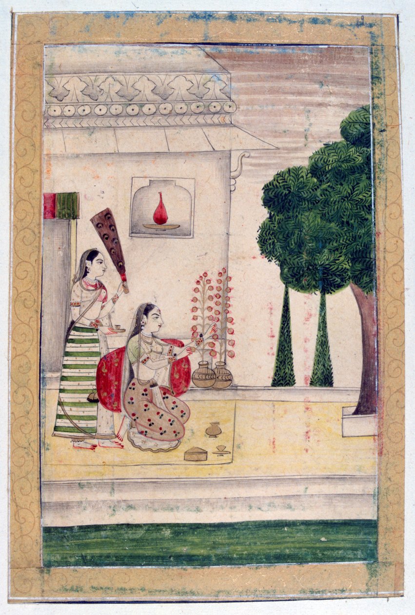 Gunakali Ragini, Ragamala-albumi, Rajasthanin koulu, 1800-luku tekijältä Unbekannt