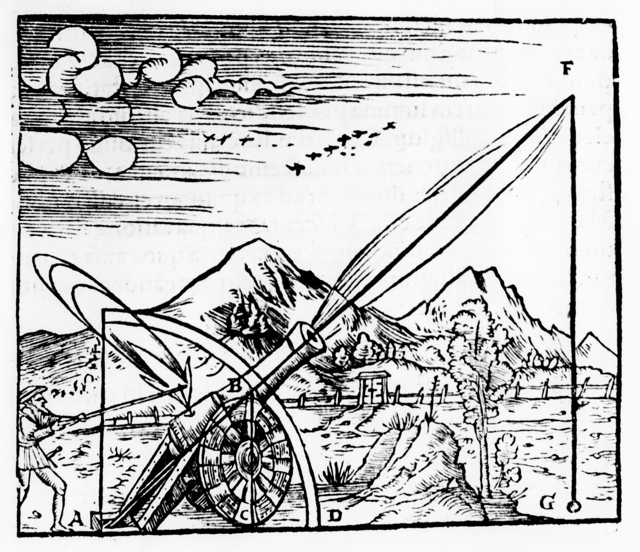 Tykkimies ampumassa tykkiä, 1561 tekijältä Unbekannt