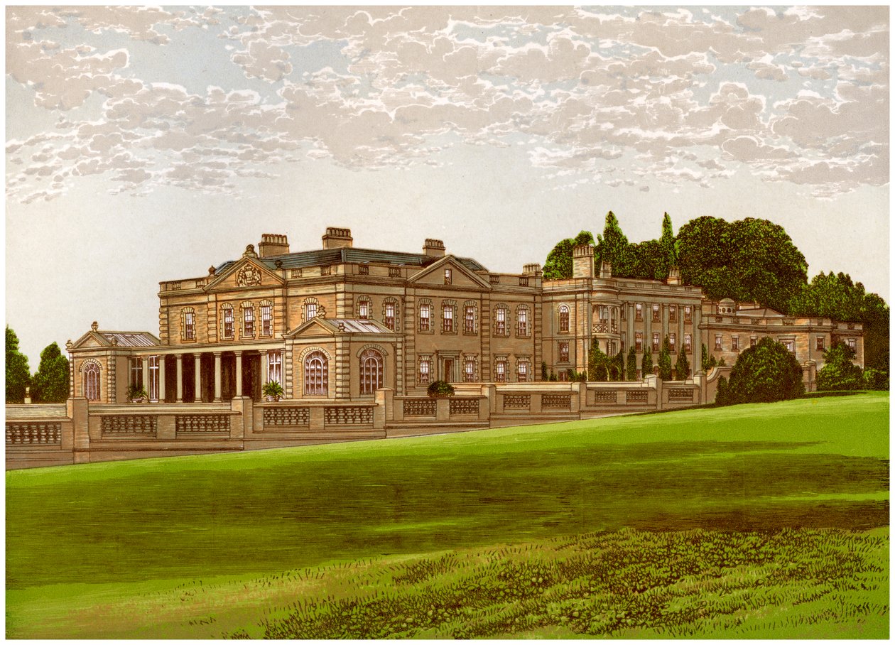 Gunton Park, Norfolk, Lord Suffieldin koti, vuodelta 1880 tekijältä Unbekannt