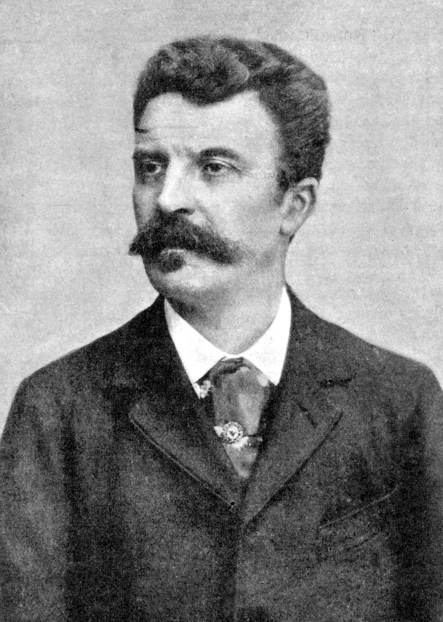 Guy de Maupassant 1850-1893, ranskalainen kirjailija, 1900-luvun alku tekijältä Unbekannt